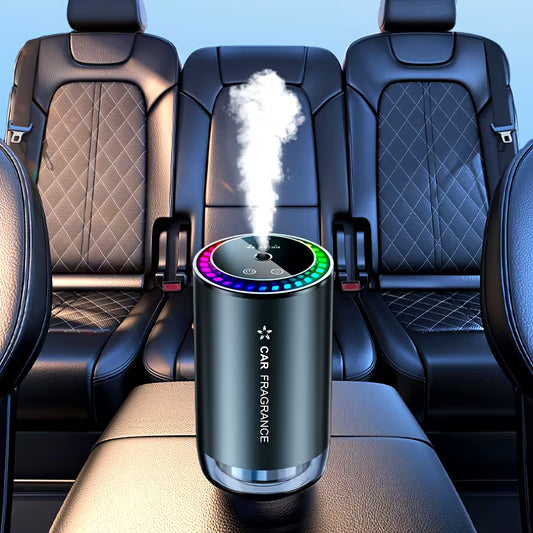 🚗 Smart Car Fragrance Diffuser with LED Light – Automatic Car Perfume & Oil Aroma Diffuser | Luxury Scent, Silent, Refillable