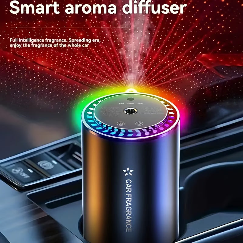 🚗 Smart Car Fragrance Diffuser with LED Light – Automatic Car Perfume & Oil Aroma Diffuser | Luxury Scent, Silent, Refillable