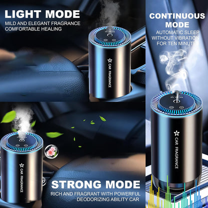 🚗 Smart Car Fragrance Diffuser with LED Light – Automatic Car Perfume & Oil Aroma Diffuser | Luxury Scent, Silent, Refillable