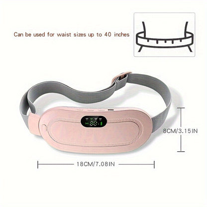 Soothe Menstrual Cramps Anywhere | Rechargeable Wearable Heat & Vibration Relief Belt