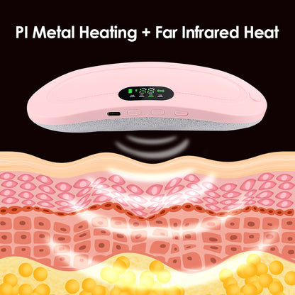 Electric Period Pain Relief Belt with Heat & Vibration Therapy