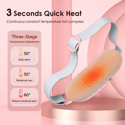 Electric Period Pain Relief Belt with Heat & Vibration Therapy