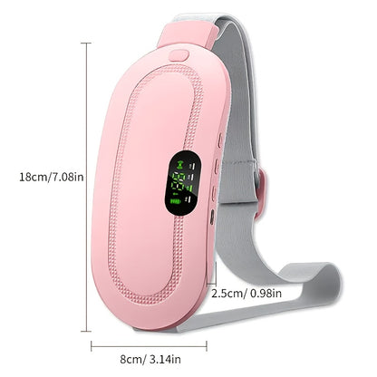 Soothe Menstrual Cramps Anywhere | Rechargeable Wearable Heat & Vibration Relief Belt