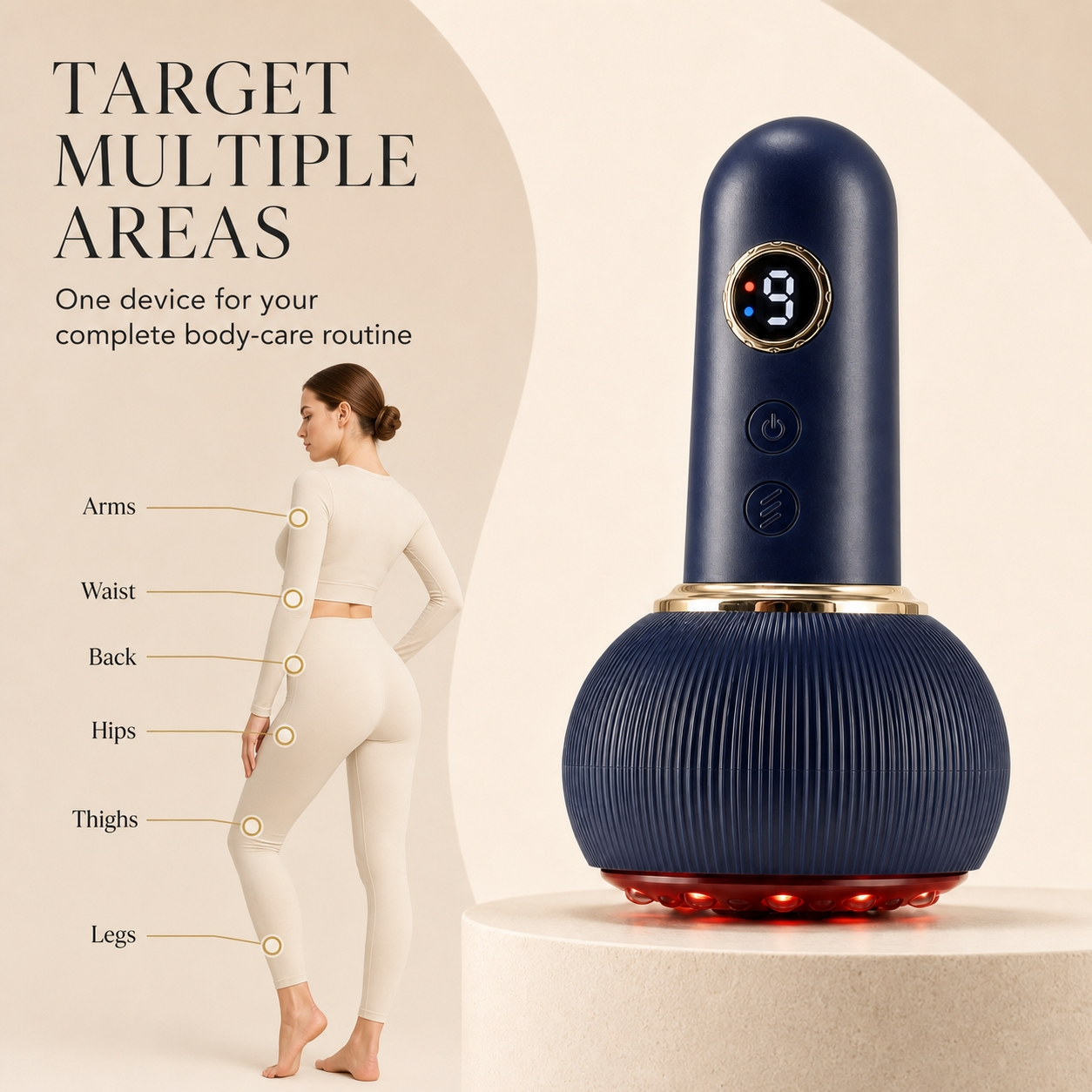Smart Electric Cupping Massager – 12 Adjustable Suction Levels for Body & Legs