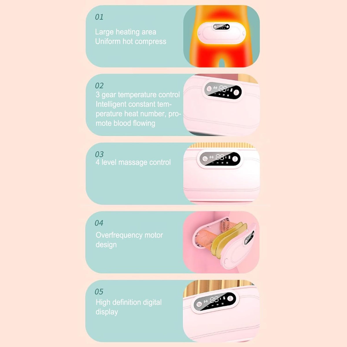 Soothe Menstrual Cramps Anywhere | Rechargeable Wearable Heat & Vibration Relief Belt