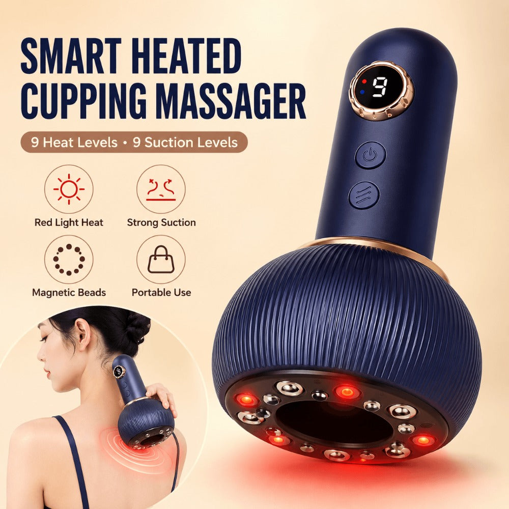Smart Electric Cupping Massager – 12 Adjustable Suction Levels for Body & Legs