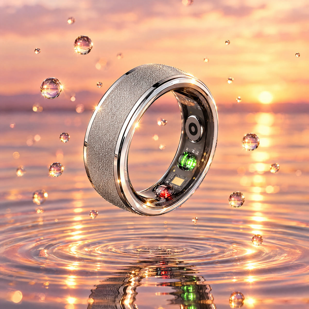 COLMI R10 Smart Ring | No Monthly Fees, 24/7 Heart Rate, Sleep & Temp Tracker, 5ATM Waterproof + Charging Case
