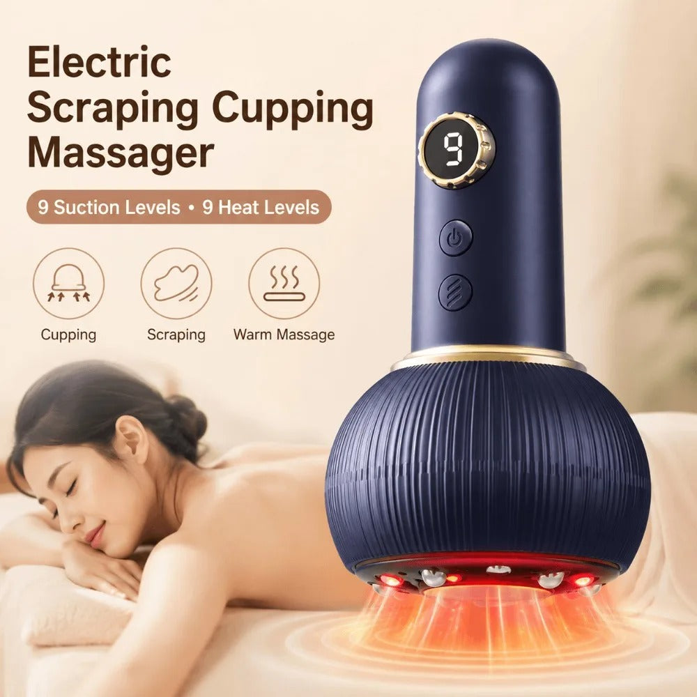 Smart Electric Cupping Massager – 12 Adjustable Suction Levels for Body & Legs
