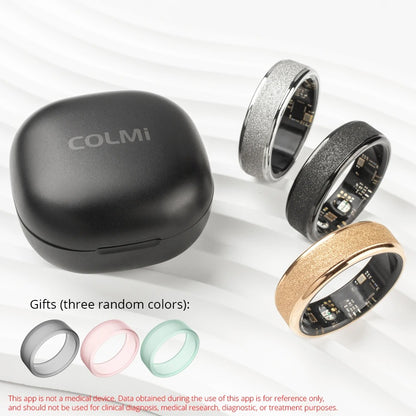 COLMI R10 Smart Ring | No Monthly Fees, 24/7 Heart Rate, Sleep & Temp Tracker, 5ATM Waterproof + Charging Case