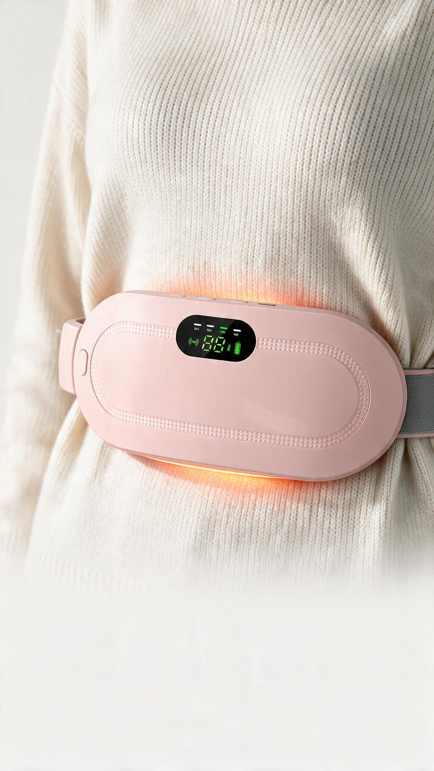 Electric Period Pain Relief Belt with Heat & Vibration Therapy