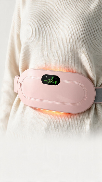 Electric Period Pain Relief Belt with Heat & Vibration Therapy